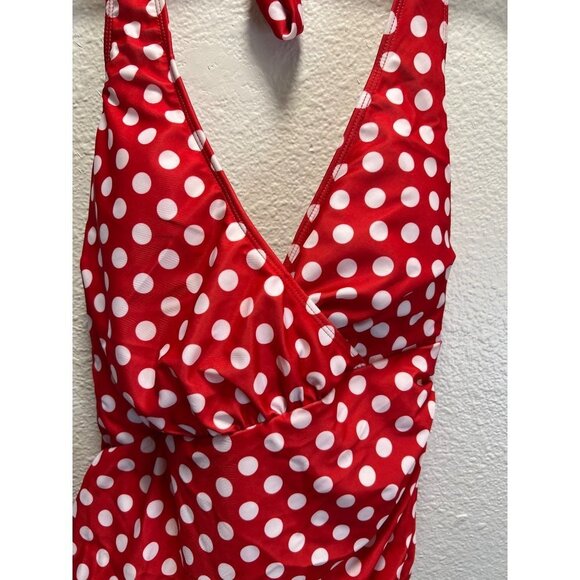 Polka Dot Halter  one piece Unbranded Woman’s Size Large - Picture 1 of 4
